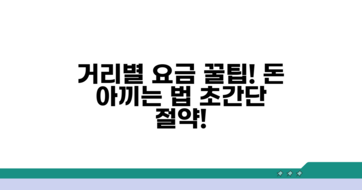 거리별 요금 계산, 꿀팁과 절약 방법