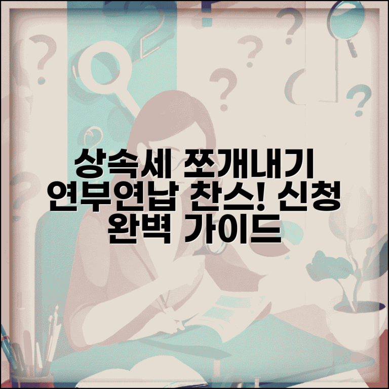 상속세 연부연납 조건 신청 | 상속세 분할 납부 방법