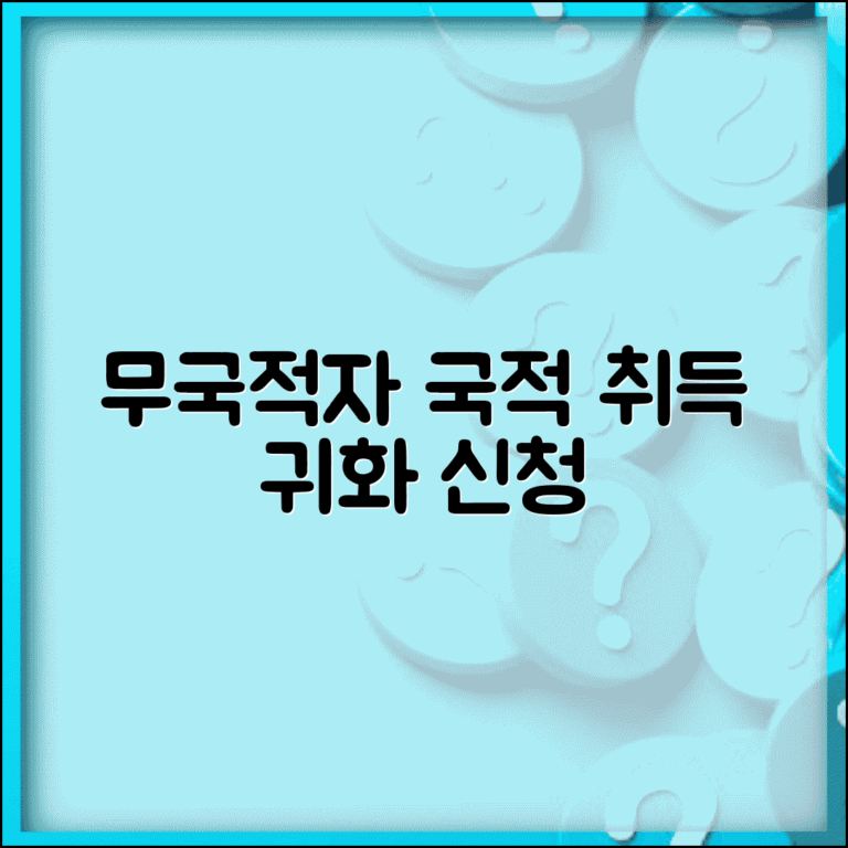 무국적자 국적 취득 방법 | 무국적자 귀화 신청
