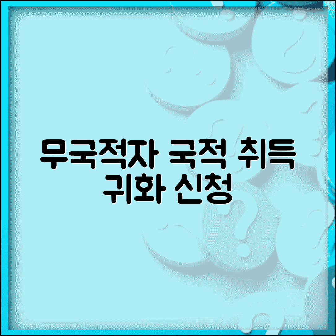 무국적자 국적 취득 방법 | 무국적자 귀화 신청