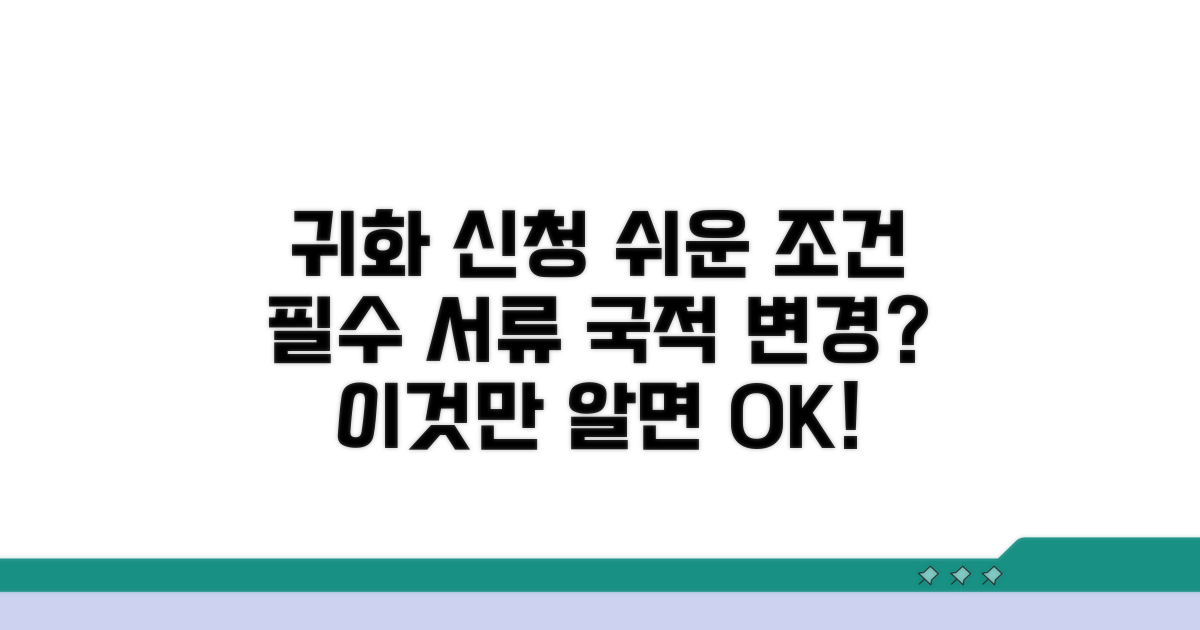 귀화 신청 조건 및 필요 서류