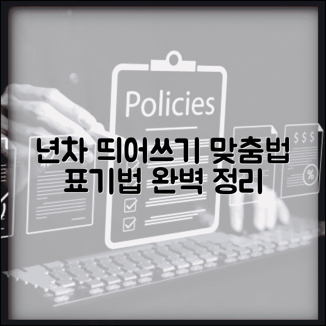 년차 띄어쓰기 맞춤법 표기법 | 년차 올바른 표기 방법 완벽 정리