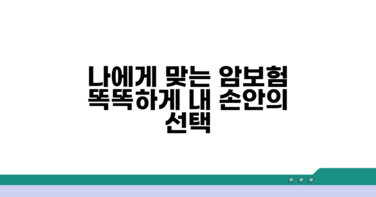 나에게 맞는 암보험 똑똑하게 선택