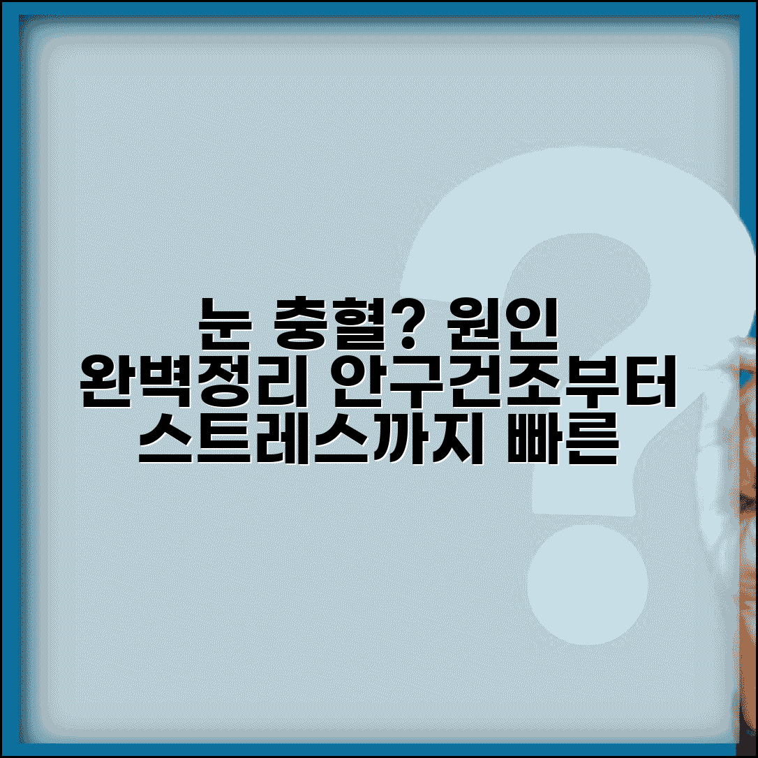 눈 충혈 자주 되는 이유 완벽정리 | 눈 빨개지는 원인 안구건조
