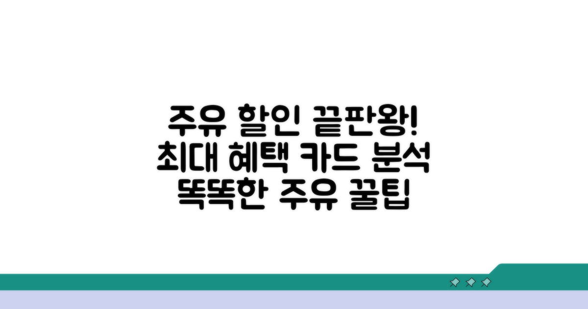 주유소별 최대 할인 카드 분석