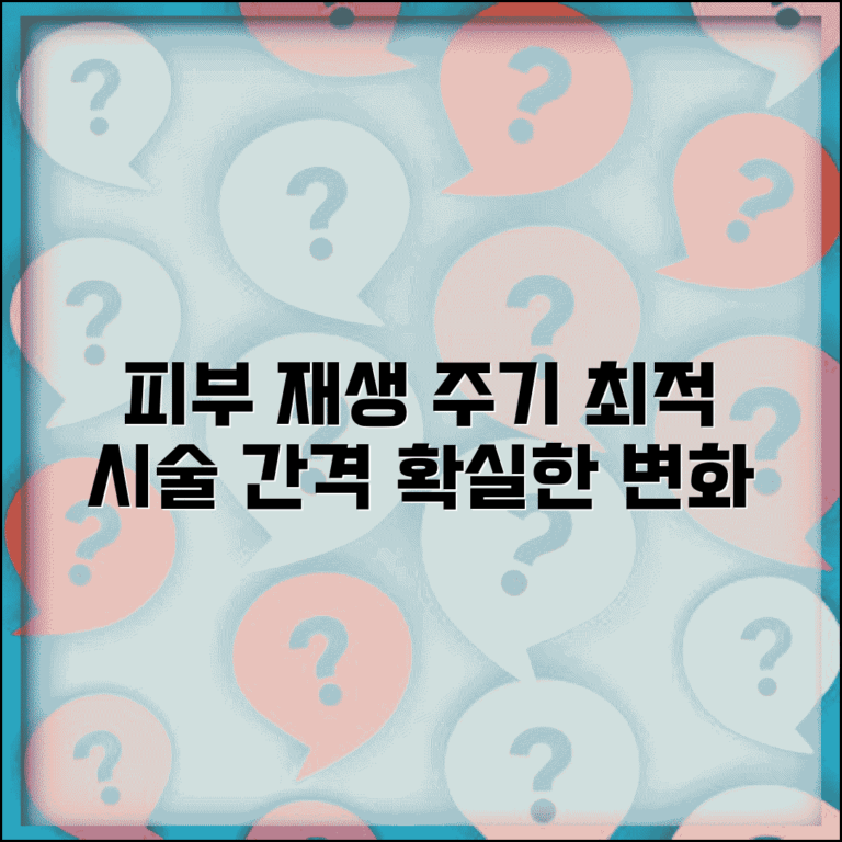 재생 관리 시술 간격 텀 | 피부 재생 관리 주기
