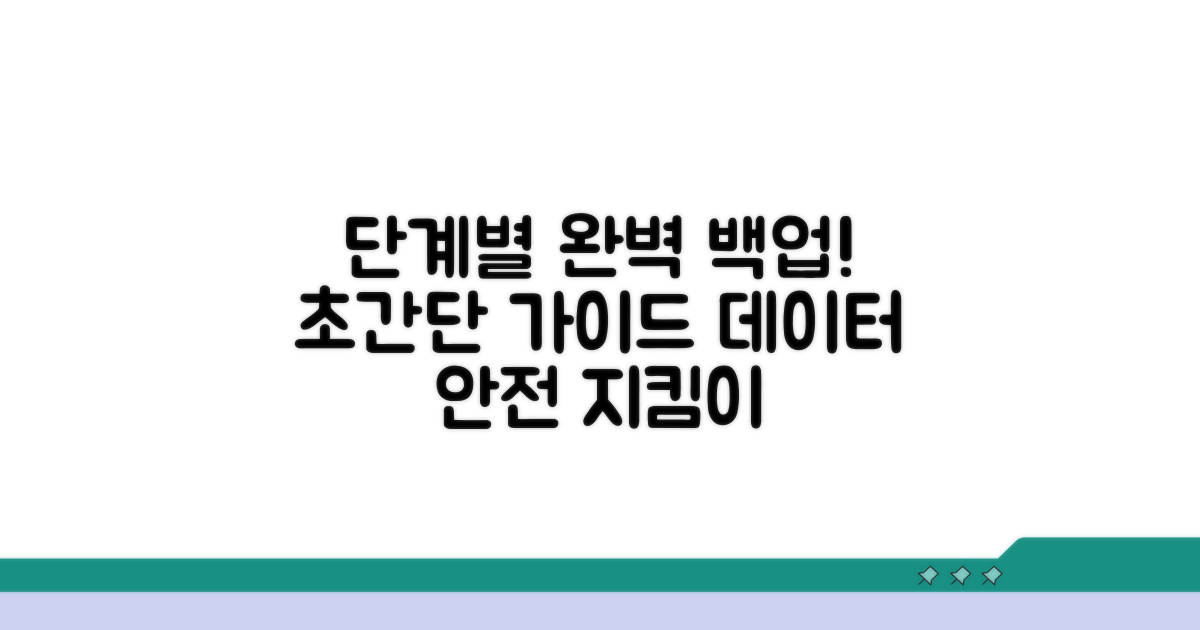 단계별 백업 실행 완벽 가이드