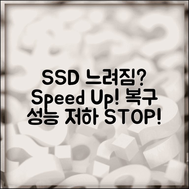 SSD 속도 느려짐 해결 방법 | SSD 성능 저하 복구
