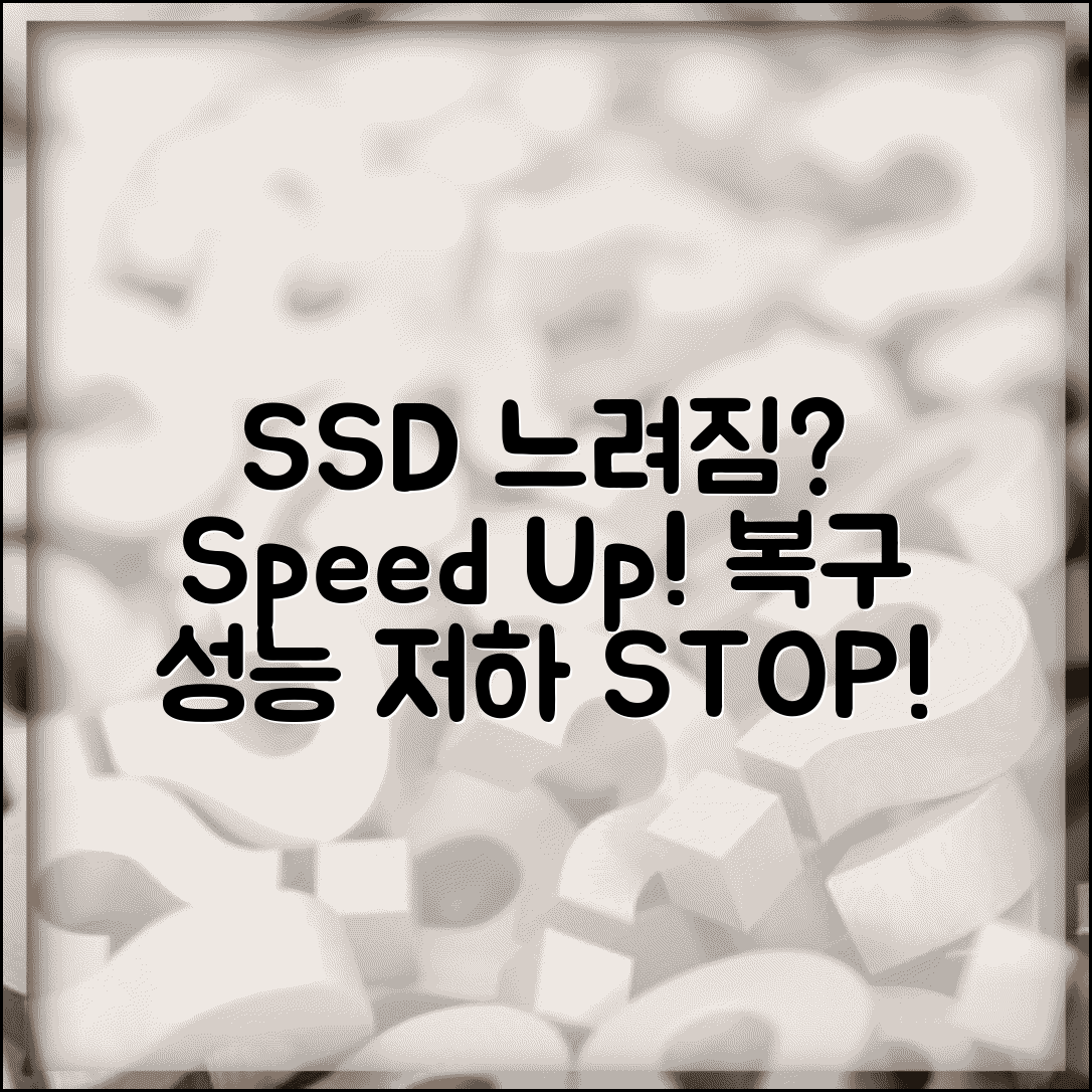 SSD 속도 느려짐 해결 방법 | SSD 성능 저하 복구