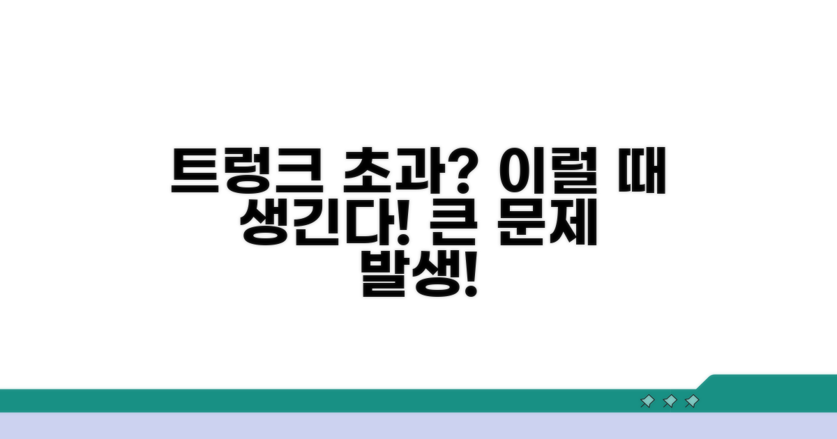 트렁크 한도 초과 시 문제점