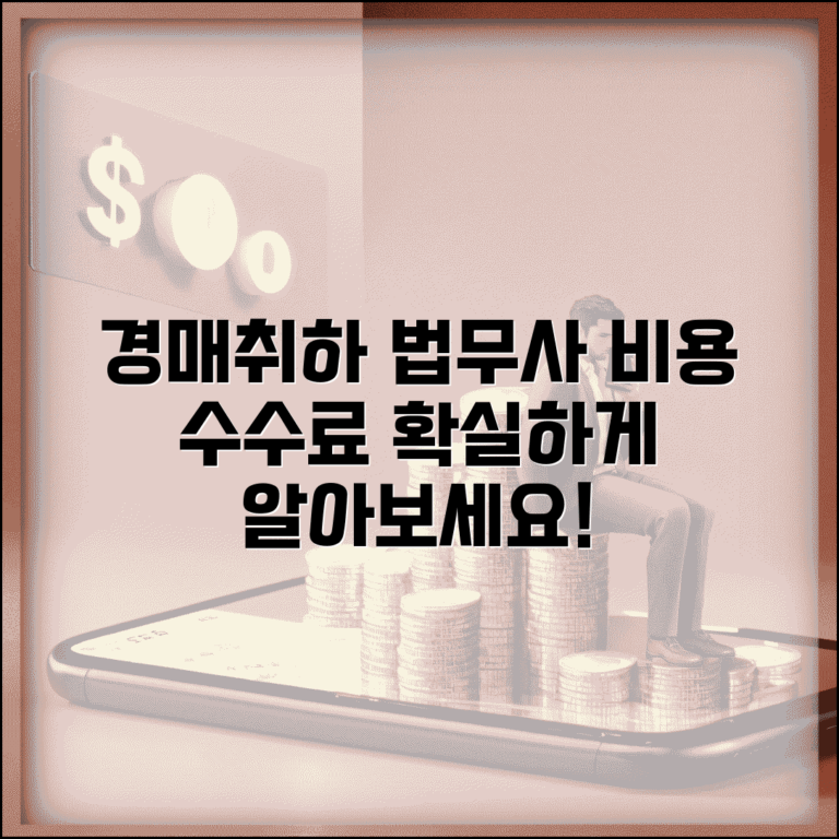 경매취하 법무사 비용 | 경매취하 법무사 선임 및 수수료