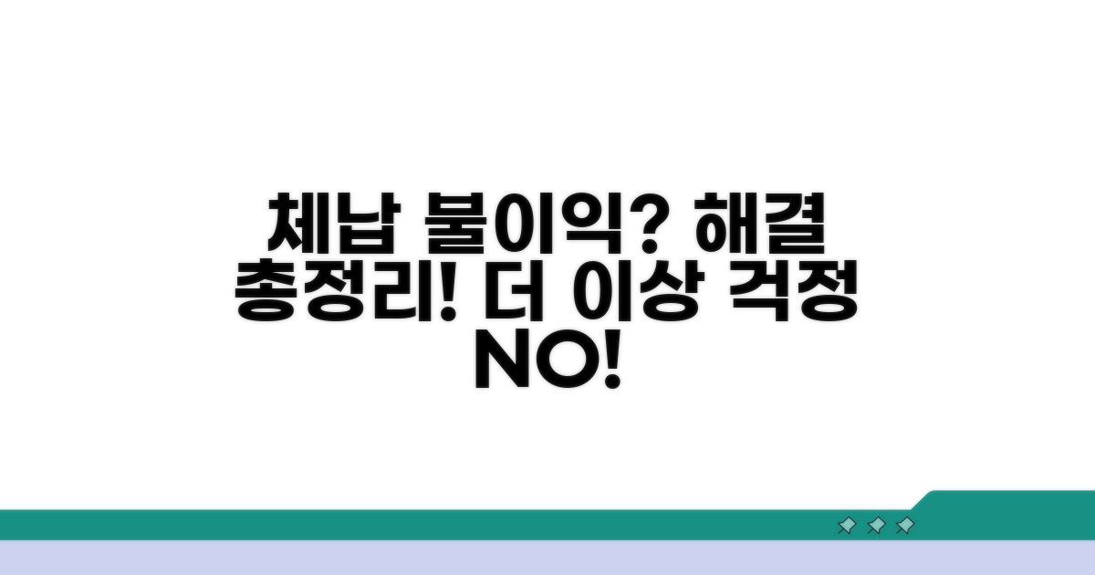 체납 시 불이익과 해결 방안