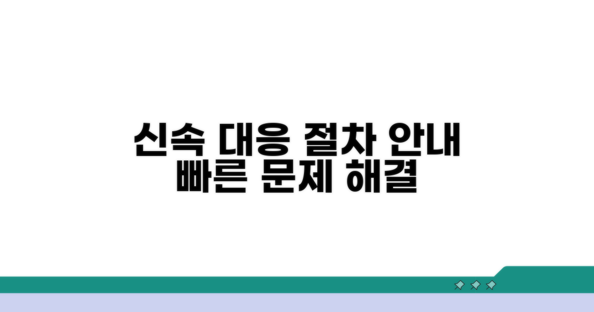 신속하게 대응하는 절차 안내