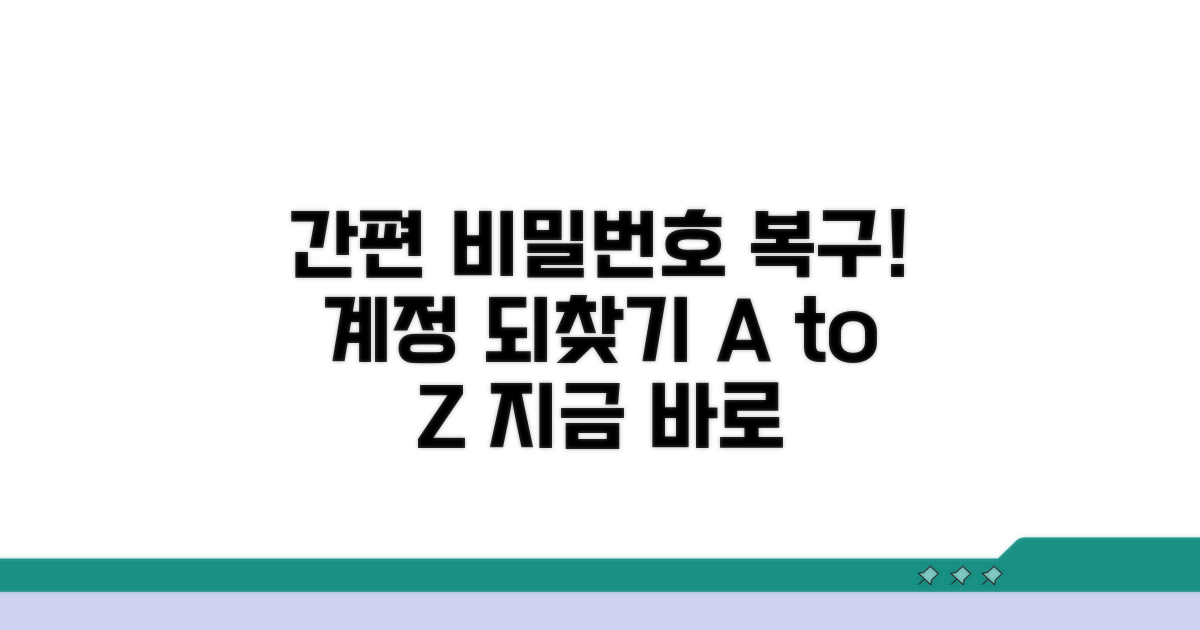 비밀번호 재설정과 계정 복구 가이드