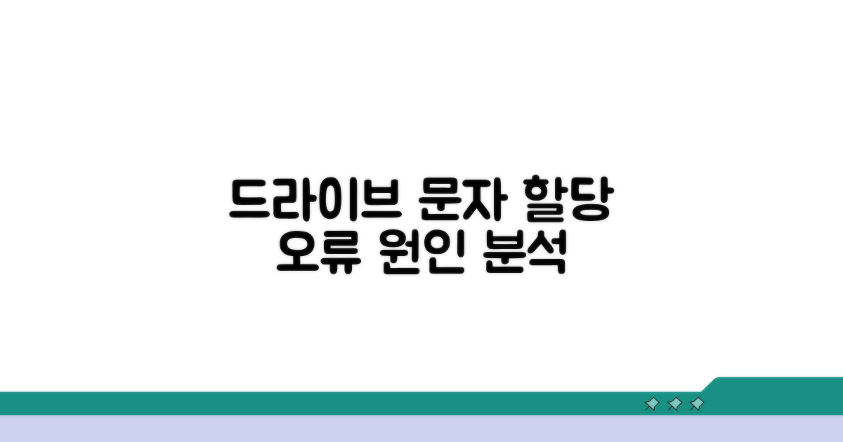 드라이브 문자 할당 오류 원인 분석