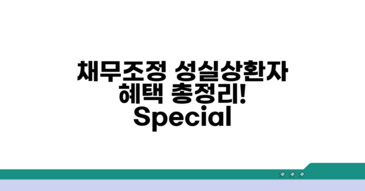 채무조정 성실상환자, 특별 혜택 총정리