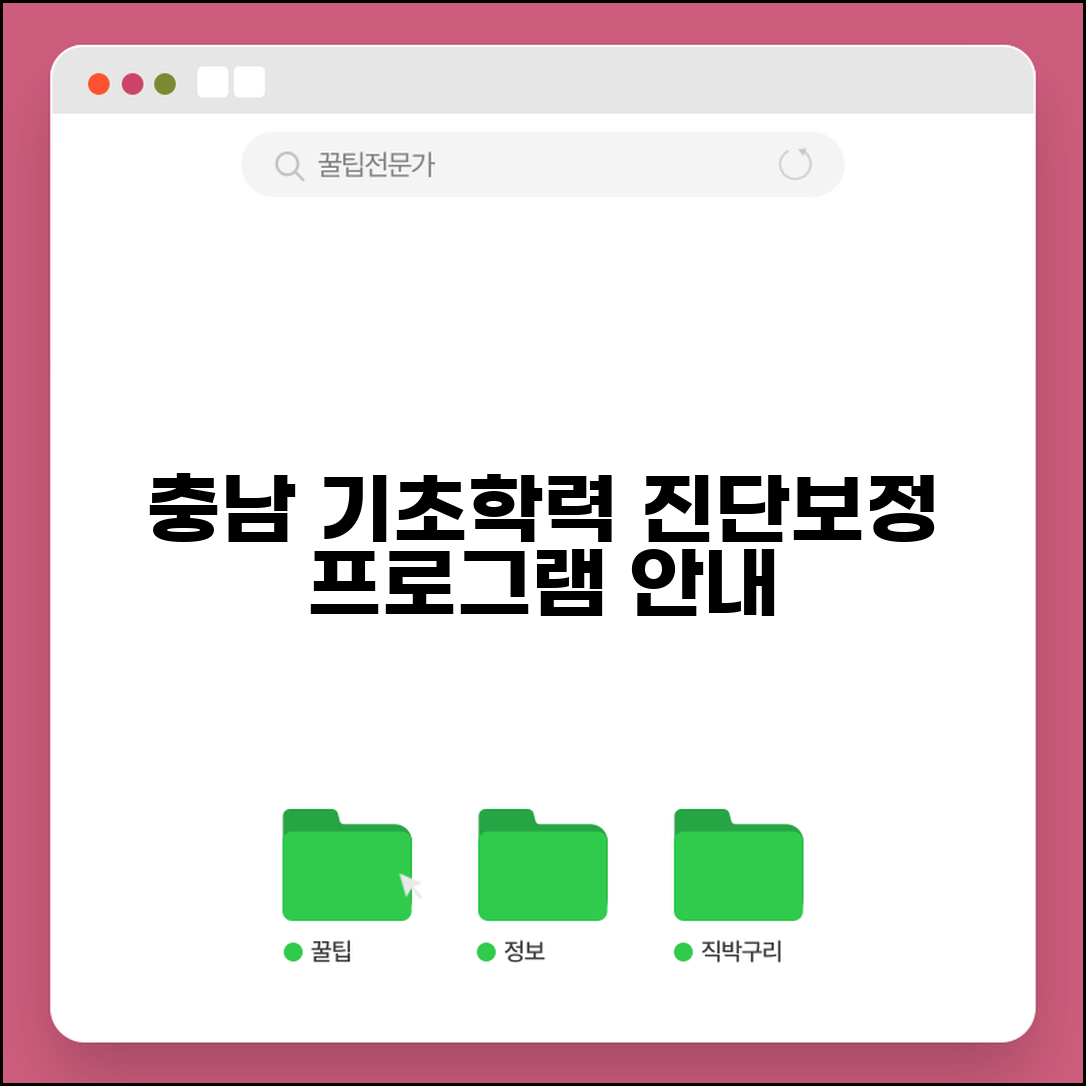 충남 기초학력 진단보정시스템 | 지역별 교육 프로그램 안내
