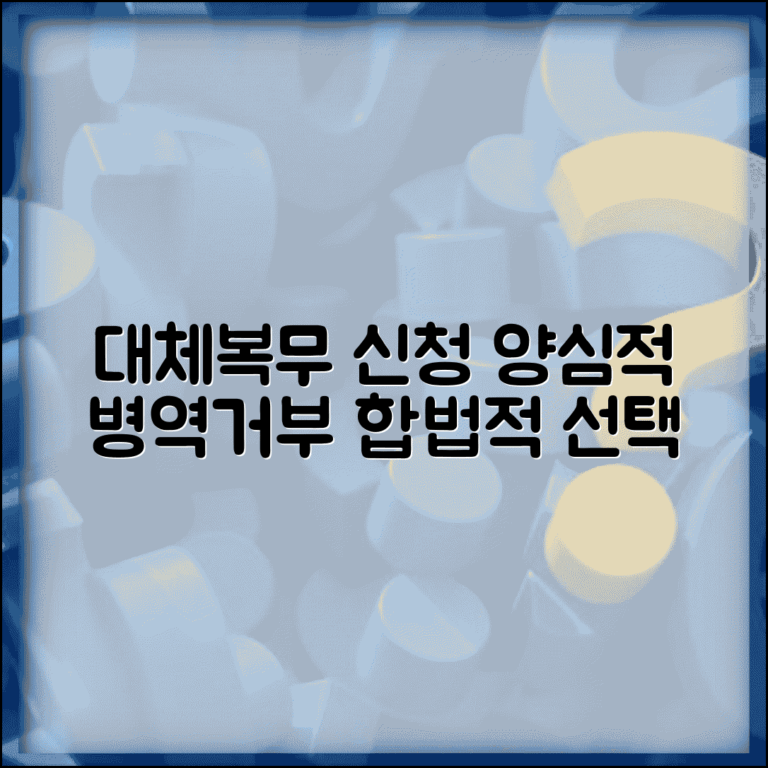 병역거부 대체복무 신청 | 양심적 병역 거부 대체