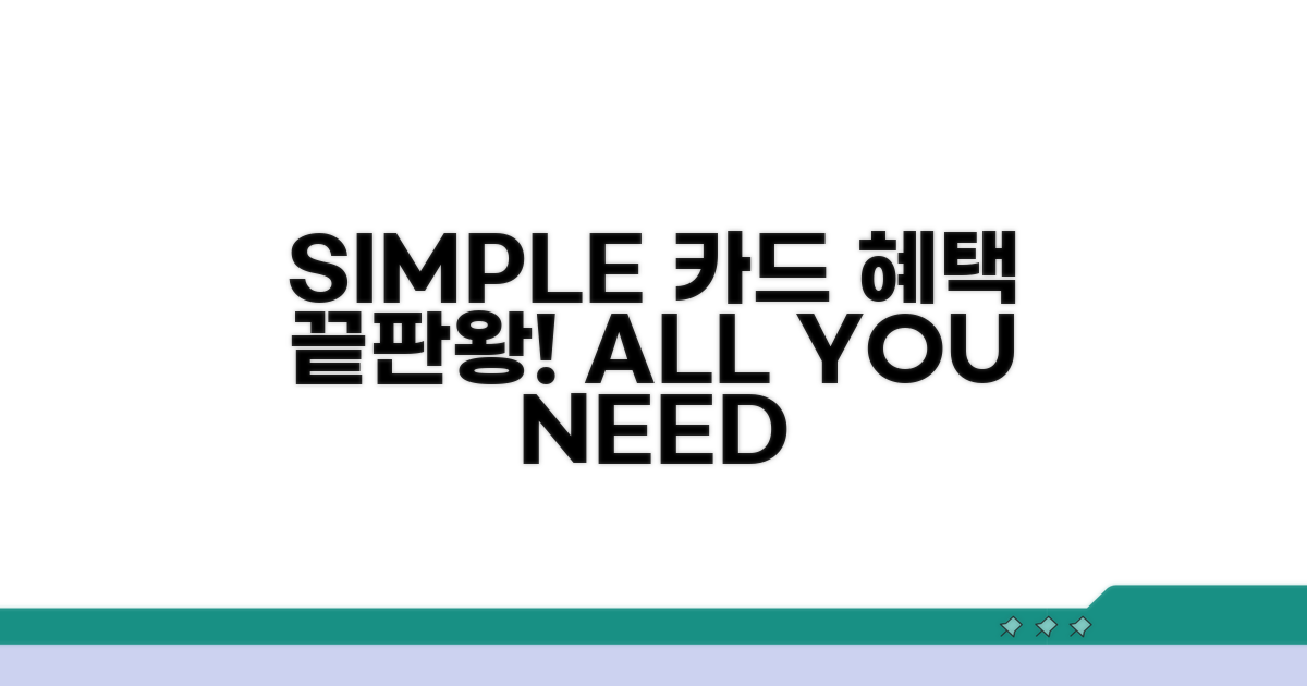 우리 SIMPLE 카드 혜택 총정리