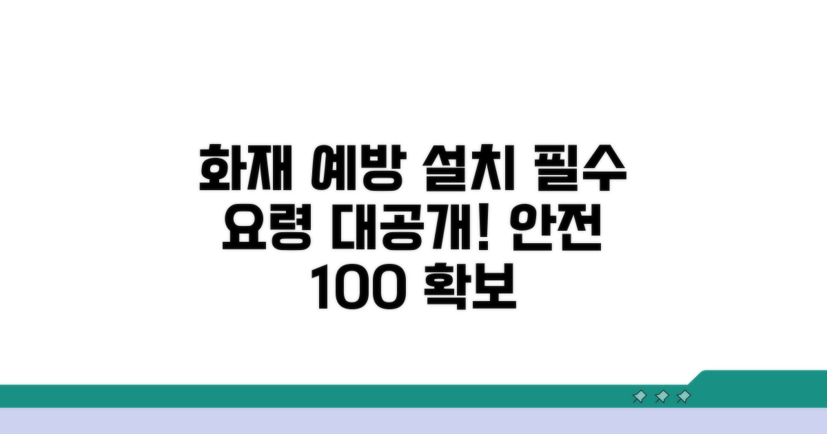 화재 예방을 위한 설치 요령