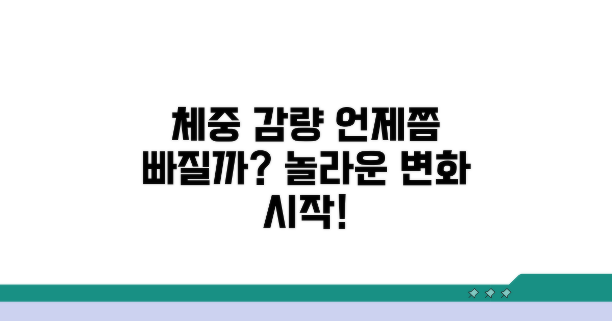 체중 감량 효과, 나타나는 시기