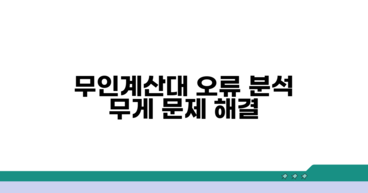 무인계산대 무게 오류 원인 분석