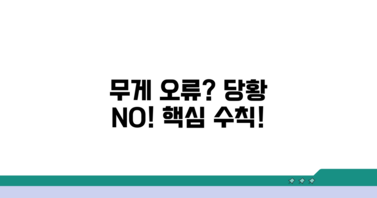 무게 오류 발생 시 주의사항