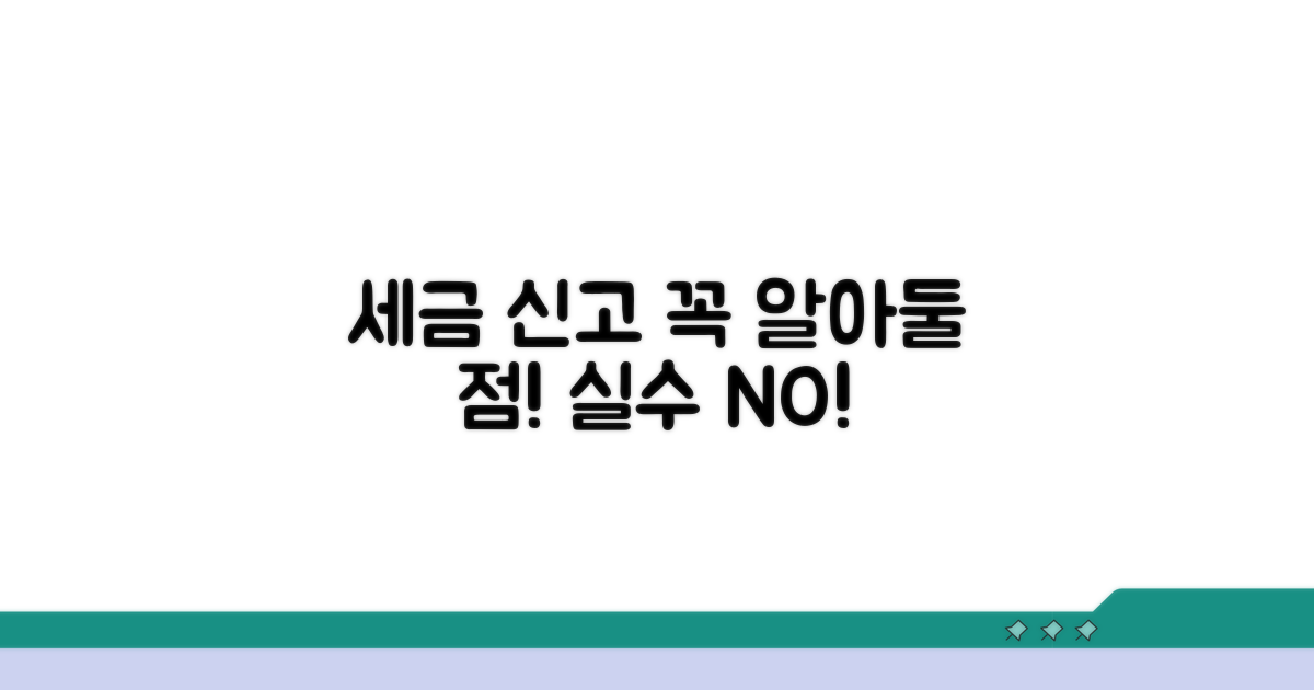 세금 신고 시 주의할 점