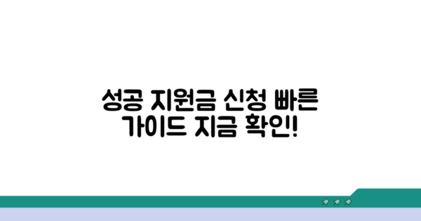 성공적인 지원금 신청 절차 가이드