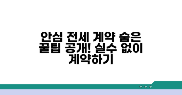 안심 전세 계약을 위한 꿀팁