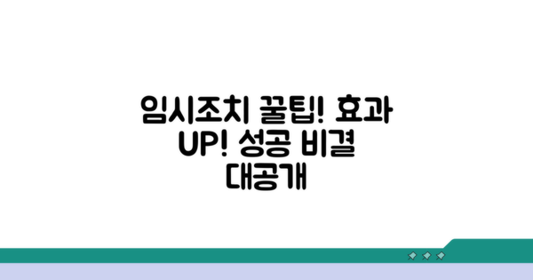 임시조치 효과 높이는 꿀팁