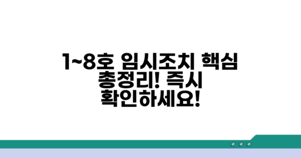 1~8호 임시조치 종류와 효력