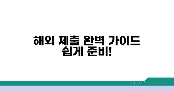해외 제출용 완벽 가이드