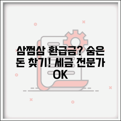 삼쩜삼 미수령 환급금 찾기 | 세무 대리 서비스 | 놓친 환급금 찾기 | 세금 환급 전문 업체