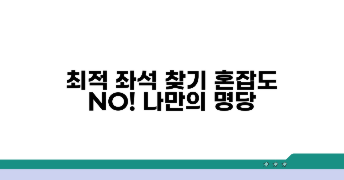내 자리, 혼잡도 피해 최적 좌석 찾는 법