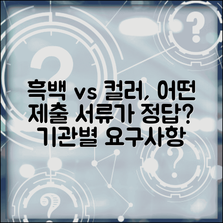 제출서류 흑백 vs 컬러 선택법 | 기관별 요구사항 및 제출 형식 확인하기