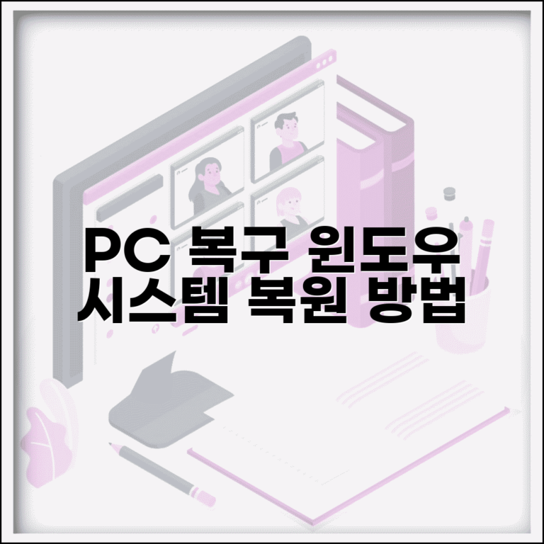 PC 복구지점 되돌리기 | 윈도우 시스템 복원 및 복구 방법 완벽 가이드
