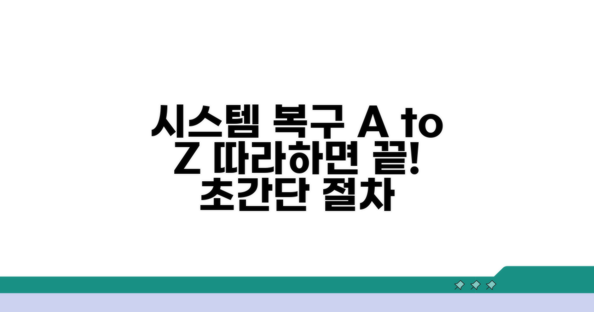 실전! 시스템 복구 절차 따라하기