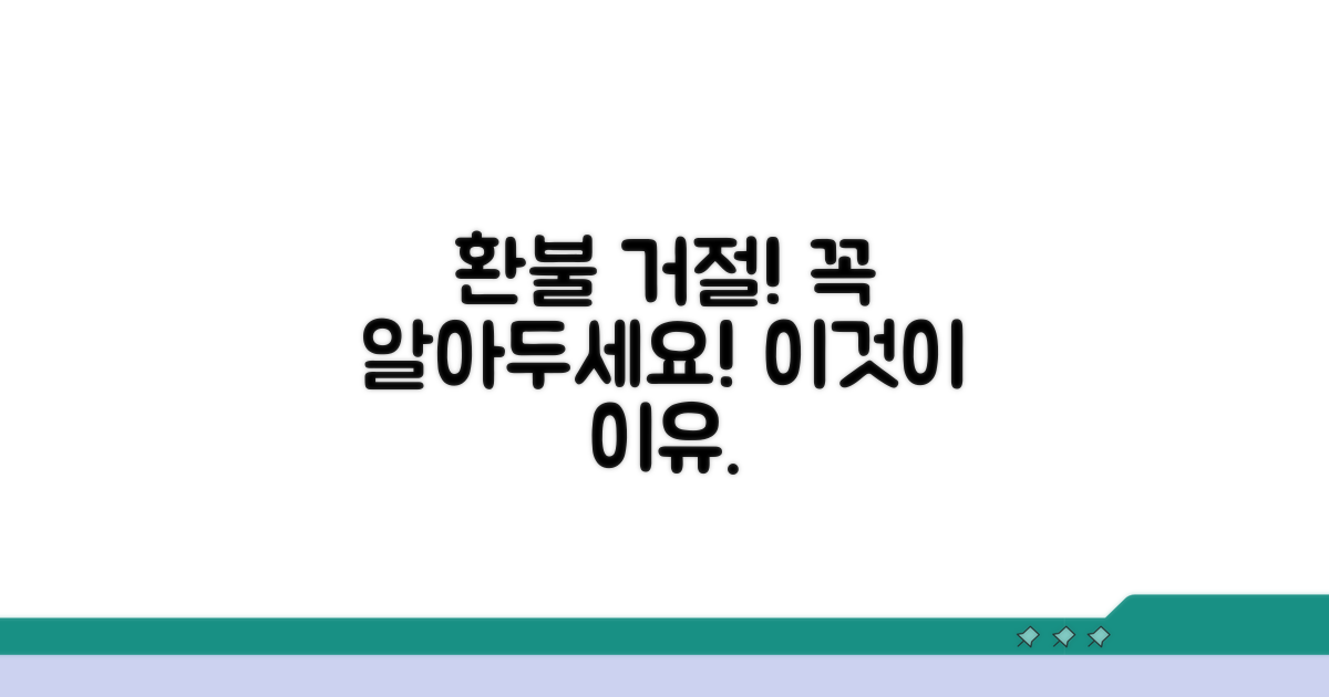주의사항과 환불 거절 사례