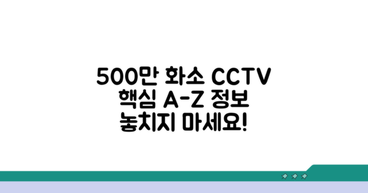 500만 화소 CCTV 핵심 정보