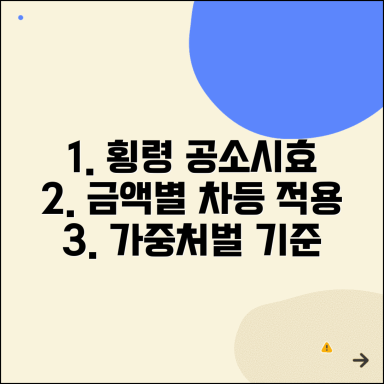 횡령 공소시효 금액별 차등 적용 | 업무상횡령 vs 일반횡령 | 가중처벌 기준금액 총정리