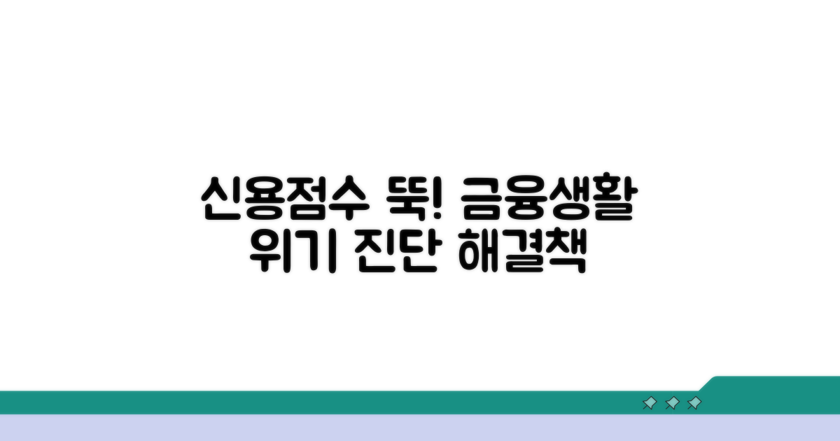 신용점수 하락폭과 금융생활 영향 분석