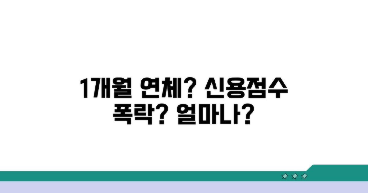 1개월 연체, 신용점수 얼마나 떨어질까?
