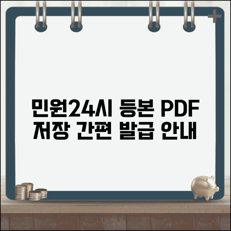 민원24시 주민등록등본 PDF 저장 방법 | 등본 PDF 다운로드 및 발급 안내