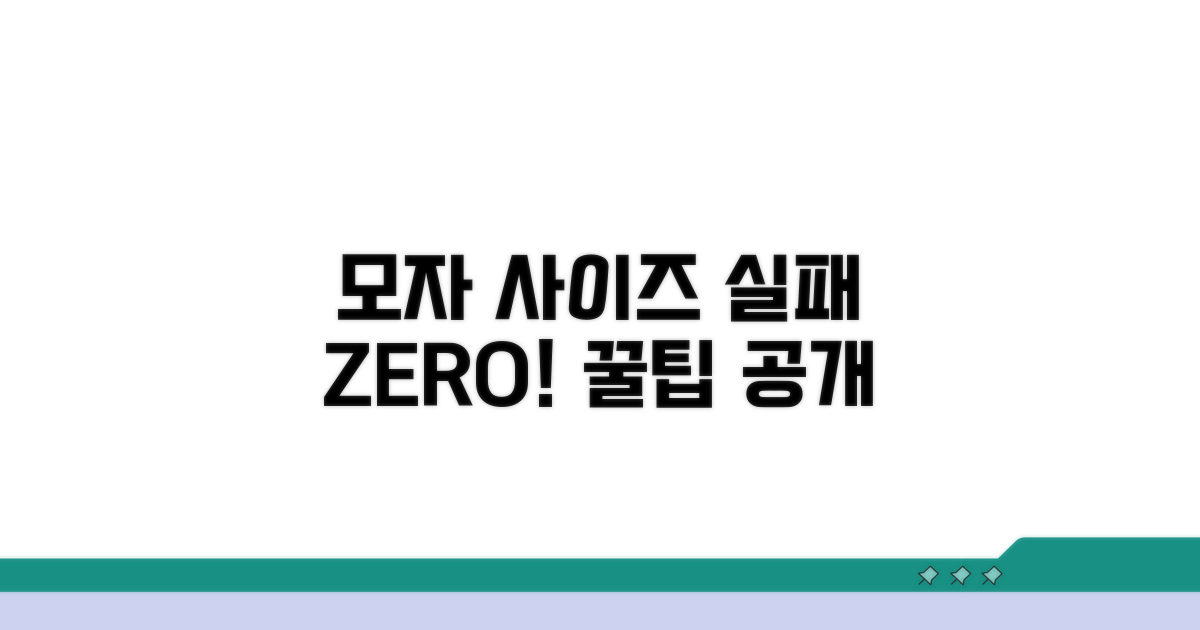 모자 사이즈 실패 줄이는 꿀팁