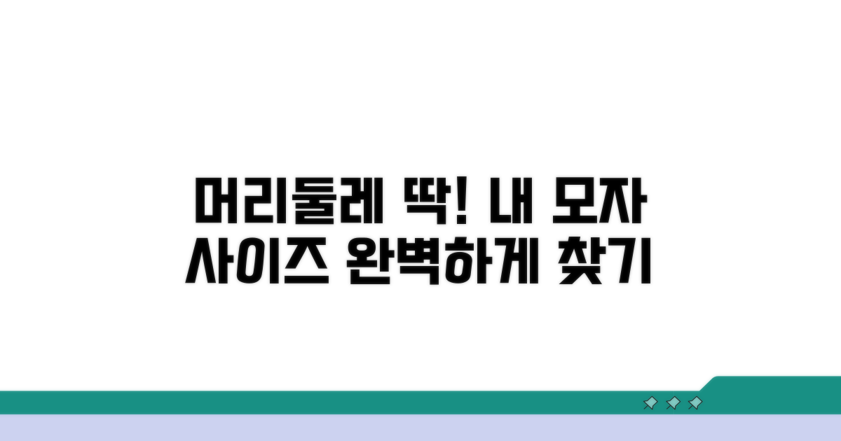 내 머리둘레 정확한 모자 사이즈 찾기