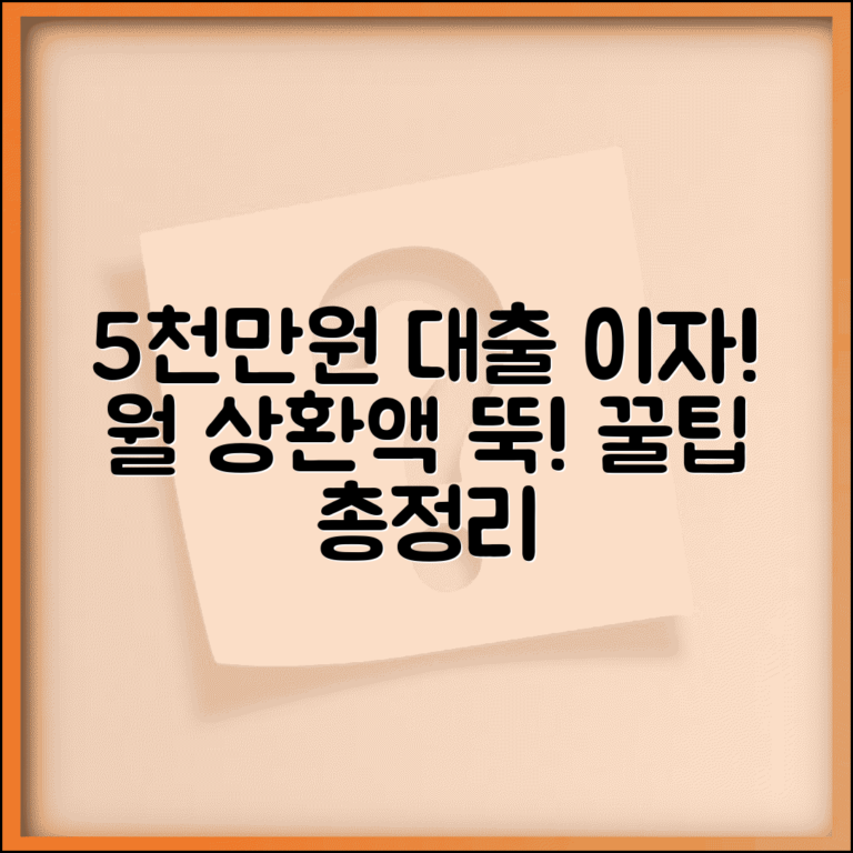 5000만원 대출이자 계산 | 월 상환액 계산기 및 절약 방법 총정리