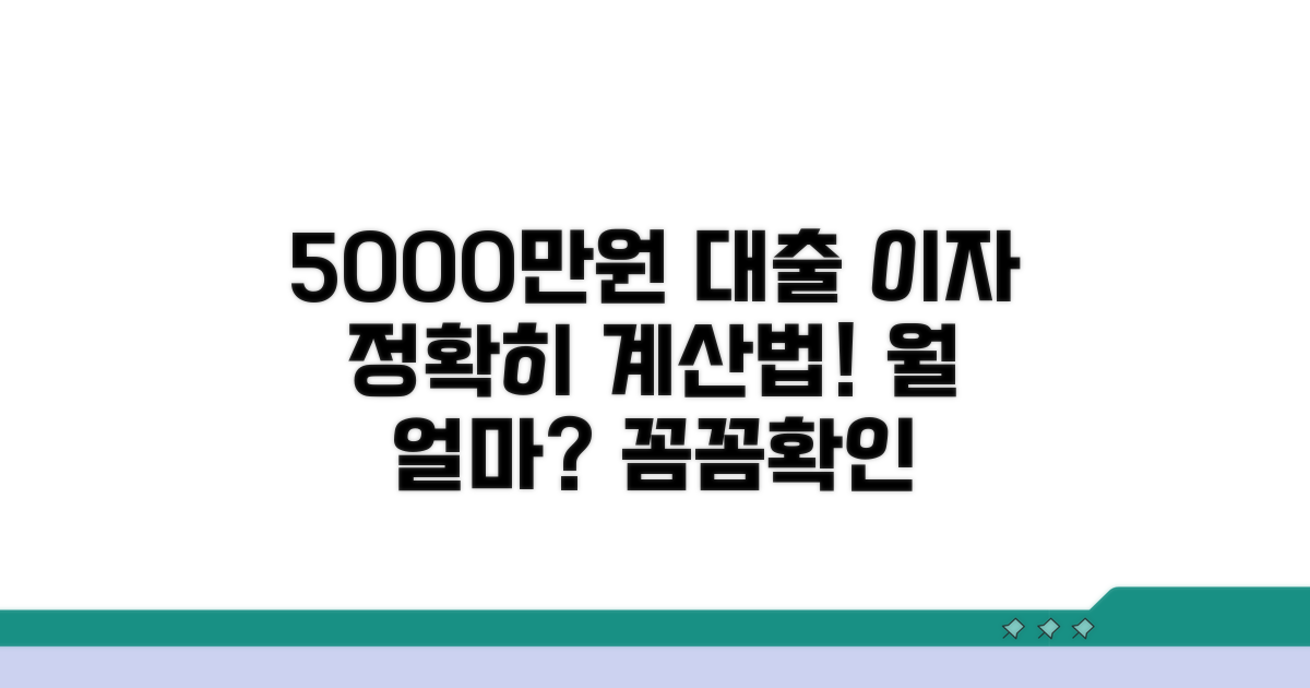 5000만원 대출 이자, 정확히 계산하기