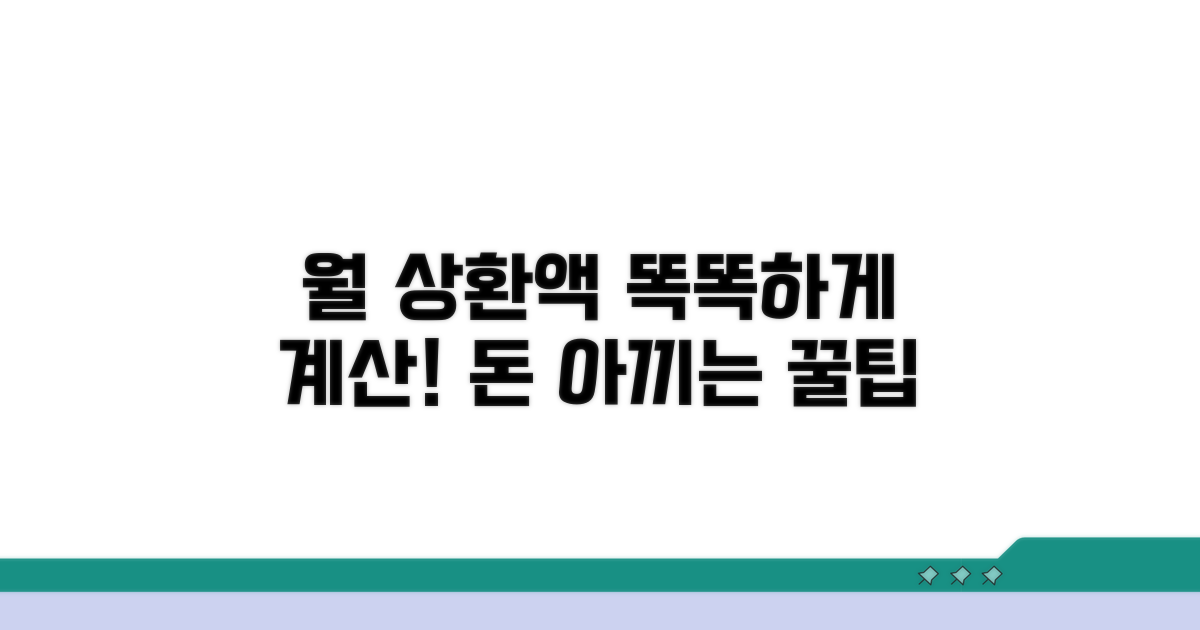 월 상환액 계산기, 똑똑하게 활용법