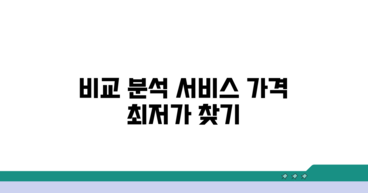 서비스별 가격 비교 분석